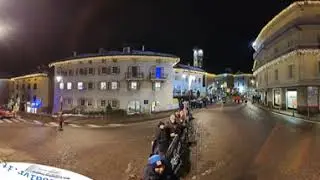 Sfilata cerimonia sci alpino, nordico, snowboard e scialpinismo Vigili del Fuoco a Cavalese 2024