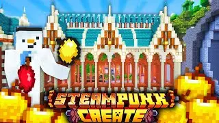 I Made GOLDEN APPLES with CREATE MOD in Steampunk Minecraft