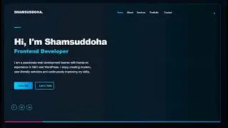 Personal Portfolio Website Using HTML & CSS | Responsive Portfolio Website Design