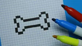 Как нарисовать кость по клеточкам