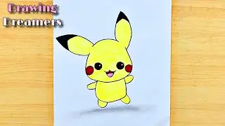How to draw Pikachu Pokemon || Pokemon Drawing Easy Step by Step