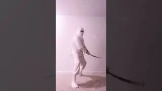 A Shinobi with a katana Roninjitsu warrior sword training exercise. #shinobi #shorts #short #ninja
