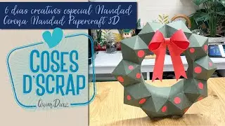 Corona de Navidad Papercraft 3D (muy bonita)