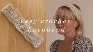 Sunburst Granny Square Crochet Headband DIY | No talking, Relaxing Tutorial