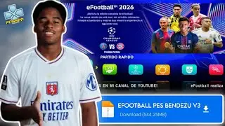 SAIU!! NOVA VERSÃO EFOOTBALL PES 2026 BENDEZU V3 COM ESTÁDIO, FACES, KITS.. 4K HD! 