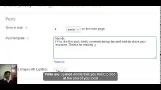 How to use Post Template in Blogger
