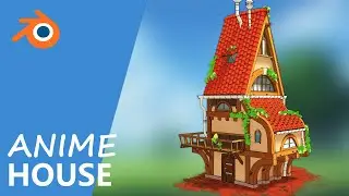 Making of an Anime house in 3D Blender #anime