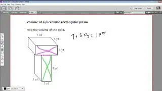 Volume of a piecewise rectangular prism