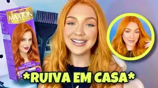 FIQUEI RUIVA EM CASA SEM DESCOLORIR!
