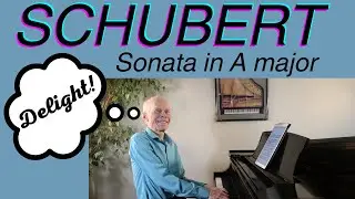 Schubert's JOYOUS Sonata in A major D 664  Op 120,  Mvt. I. Allegro moderato (Pianist Duane Hulbert)