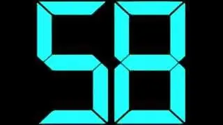 60 Second Clock Countdown Timer Digital Blue