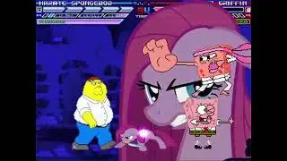 MUGEN Fight - Karate SpongeBob & Pinkamena vs. Peter Griffin & SpongeBob
