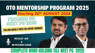 One to One Mentorship for 2025: Starting 20TH august 2024