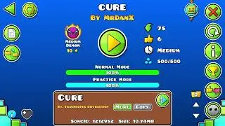 (Medium Demon) ''CURE'' 100% by MrDanX | (VPS) Geometry Dash