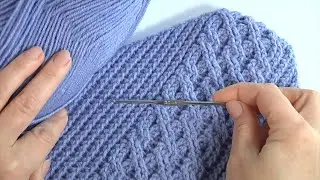 Crochet Pretty Cable Hat/How do you crochet a cable stitch in the round?/Crochet Aran