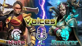 KATE and EMPEROR All VOICEOVERS | Shadow Fight Arena 4 : New Kate and Emperor Dialogues | Unity SFA✨
