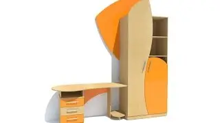 SketchUp Стенка ( стол-шкаф ) ч 1
