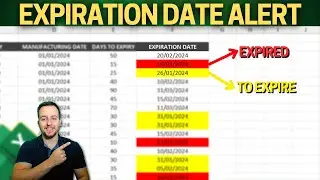 Threshold Alert in Excel to Highlight Expiration Dates | Conditional Formatting | Today Formula