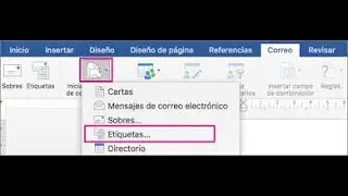 Etiquetas con Excel y word