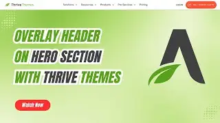 How to Overlay Menu on Top of Hero Section in Thrive Themes