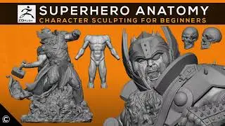 Superhero Anatomy Character Sculpting for Beginners in Zbrush Trailer