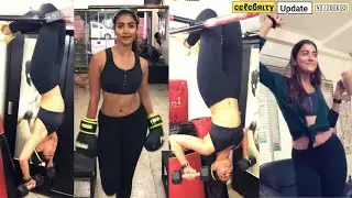 South Indian Artists Pooja Hegde Hot Gym Workout Video. _Celebrity Update Video💙🔥.