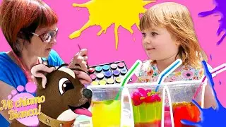 Il cane giocattolo Cioccolata e la bambina Bianca aprono un bar. Giochi per i bambini piccoli