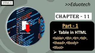 HTML table in Hindi part 1 | Web development series chapter #11