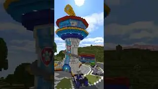 Paw Patrol buildings in Minecraft #harwould #minecraftshorts #ch64smp #pawpatrol #pawpatrolminecraft