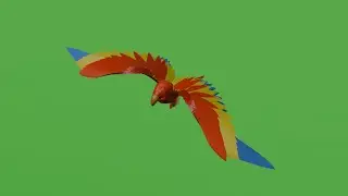 arara vermelha da amazonia - green screen