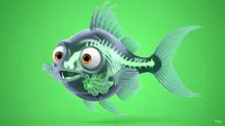 X-ray fish dance green screen