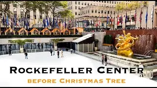 Rockefeller Center, Saks Fifth Ave decoration before the Christmas Tree arrived | 2023