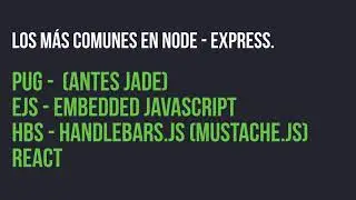 Que es un Template Engine - Curso Node.js