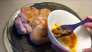Цыплёнок корнишон в духовке