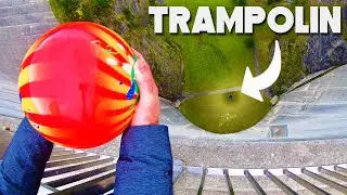 BOLA de BOLICHE vs TRAMPOLIN!! :O