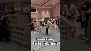 Testing Power |  Martial Arts Side Kicking Power Concrete Breaking Challenge #karate #martialarts