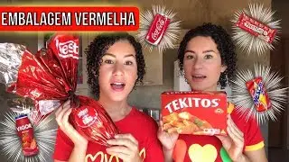 24 HORAS COMENDO SÓ COMIDAS DA EMBALAGEM VERMELHA!