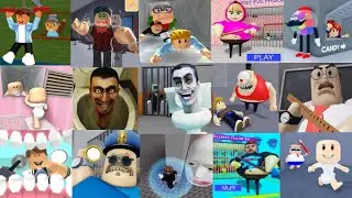 SPEED Run in 11 Scary Obby from Masha, Barry Prison Run, Escape Paw Patrol, Gran, Rainbow Friends