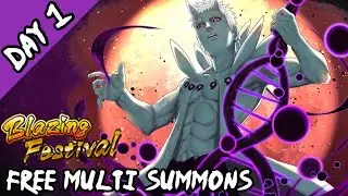It's Blazing Festival's Turn!《Free Multi Summons Day #01| Naruto Ultimate Ninja Blazing