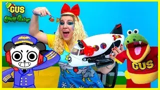 GUS THE GUMMY GATOR PRETEND PLAY COMBO PANDA AIRLINES FROM RYAN'S WORLD!