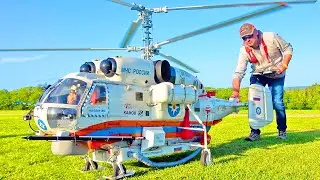 MUST SEE!! GIGANTIC RC KAMOV KA-32 RUSSIAN TRANSPORT SCALE MODEL HELICOPTER FLIGHT DEMONSTRATION