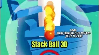 Stack Ball 3D😃Level_66,67,68,69,70,71,72,73,74,75,76,77,78,79,80🔥Gameplay On (IOS)🏀#stackball♥️♦️