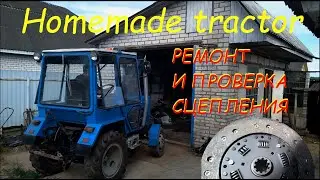 Repair of a homemade tractor with a Mercedes diesel