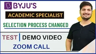 Byju's Selection Process-2021 I Byju's Academic Specialist Complete Process @byjusclasses