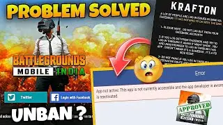 BGMI APP NOT ACTIVE PROBLEM SOLVED | BGMI FACEBOOK LOGIN PROBLEM | BGMI UNBAN HINT ?