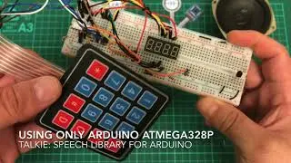 Speaking Calculator project for blind people using Arduino Uno AVR ATmega328 Microcontroller