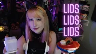 Lids + Caps ASMR - tapping, scratching