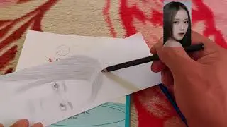 Draw very beautiful nature girl with  a pencil