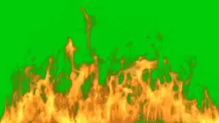 Flaming Fire - Green Screen