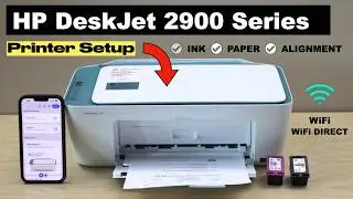HP Deskjet 2900 Printer Setup - Install Setup Ink, Load Paper, Wireless Setup, HP App, Add in iPhone